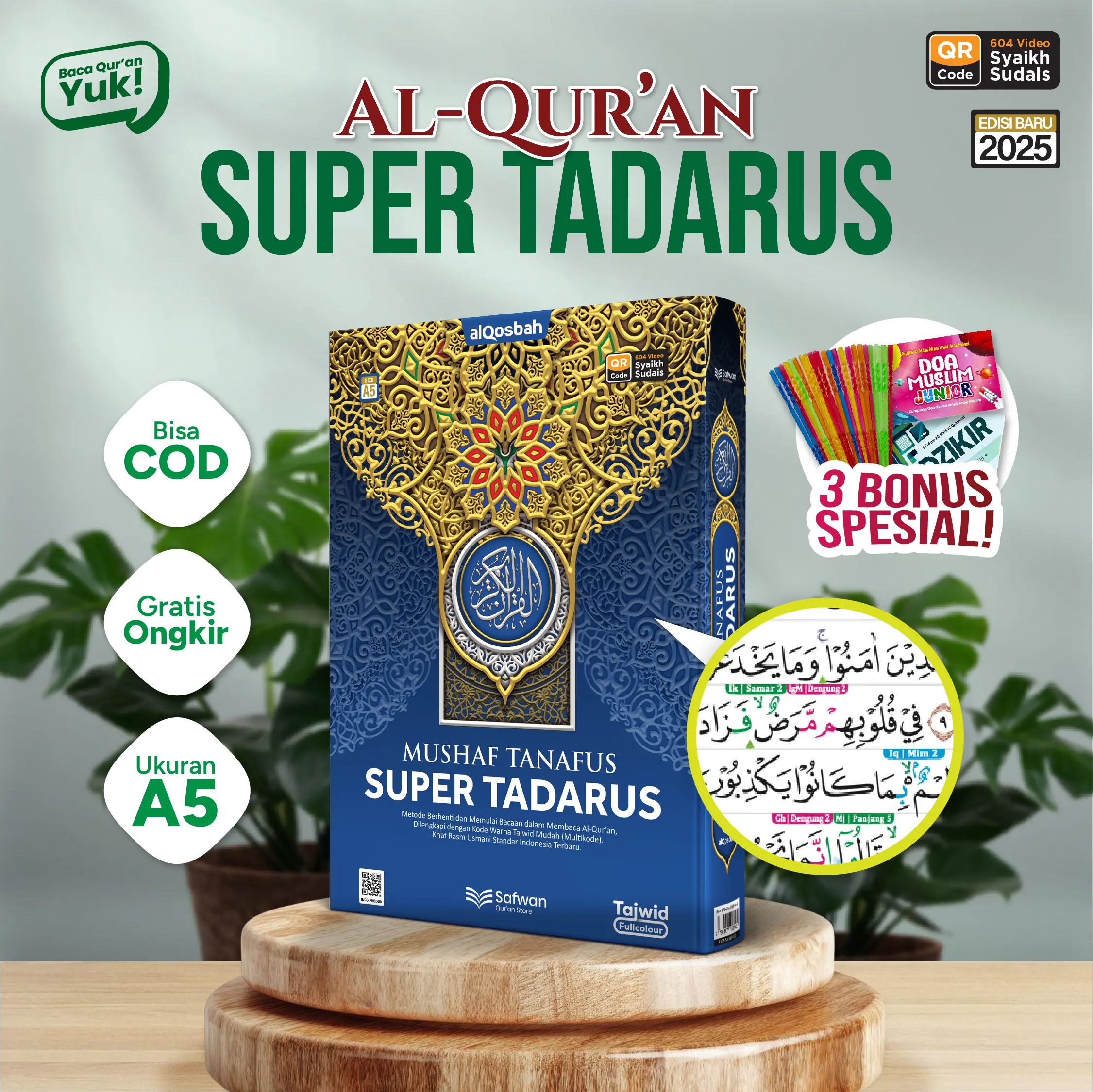 [SPESIAL PROMO] Al Quran Super Tadarus Tanpa Latin Terjemah Ukuran A5 Rasm Ustmani Standar Kemenag RI | Mushaf Tanda Tanafus Keterangan Tajwid Tanda Wakaf| Baca Alquran Lancar Dan Paham Tajwid