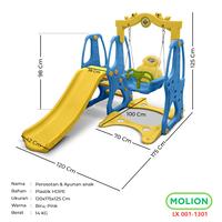 Gambar Mainan Prosotan Ayunan Anak Seluncuran Bahan Plastik HDPE 5in1 & 3in1 Swing Slide 001-M1301 - M1301 BIRU 3in1 dari Speedsindonesia Kota Surabaya 2 Tokopedia