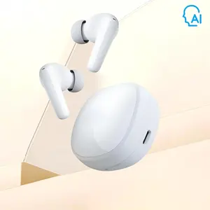 AI  Mini Headphone Tak Terlihat TWS Bluetooth 5.3 Earphone Nirkabel Headphone HIFI Stereo Noise Reduction Earbuds Untuk iPhone Xiaomi