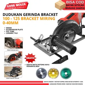 Dudukan Gerinda Stand Holder Gerinda Circular Saw Mesin Pemotong Yang Dimodifikasi Dengan Penggiling Sudut 100/115/125 Bisa Miring 0-40mm