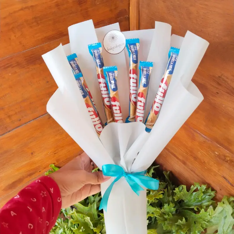 Buket Snack Warna Random Murah Wisuda Anak Hadiah Kertas - Ukuran 15-20 cm - Food, Cookies 7