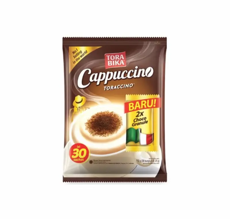 Tora Bika Cappucino Kopi 3 in 1 Minuman Bubuk - Kopi Susu - Coffee Air Powder torabika  cappuccino Drink 0