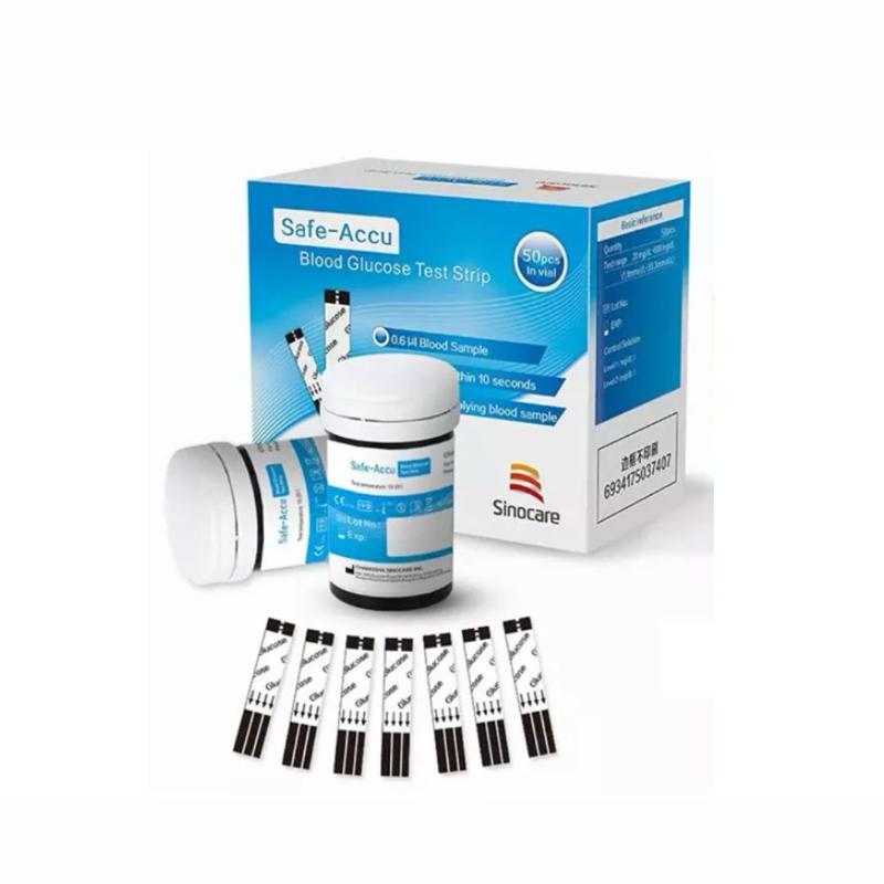 Que thử đường huyết sinocare ( Hộp 50 que ) Không Kèm Kim