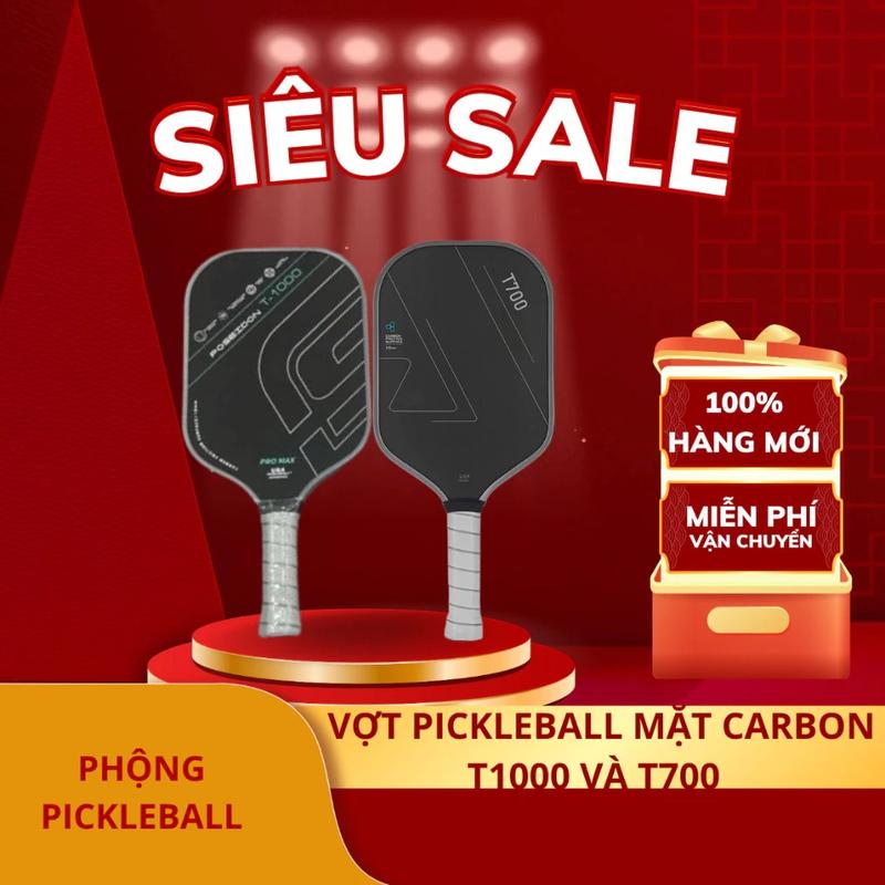  Pickleball Sport Vợt Pickleball Carbon T700 Pro Max mặt nhám lõi tổ ong T700 Pro 16mm phù hợp mọi người chơi tầm trung 