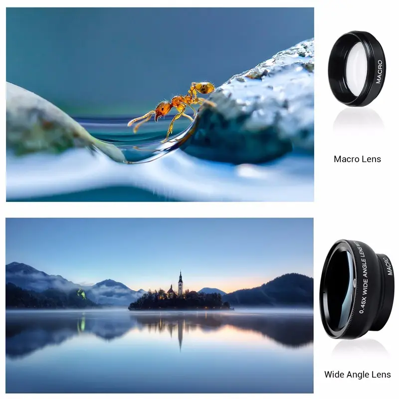 [ COD ] APEXEL Lensa Super Wide Angle Lens 0.45X + Macro Smartphone - APL-0.45WM 8