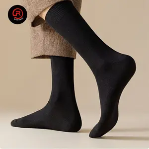 ( Kantoran Polos Sebetis ) 10 Pasang Kaos Kaki Kerja Polos Panjang Sebetis Pria Wanita / Kantoran Dewasa Tebal Formal / Sport / bahan Katun / Hitam polos / Pendek / Motif polos