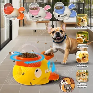 2-in-1 Interactive Dog Puzzle Toy Automatic Feeding Duck Design Anti-slip Pet Puzzle Toy Wadah Makan Kucing Slow Feeder Puzzle Mencegah Muntah Dan Kebosanan Juga Cocok Untuk Anjing Kecil