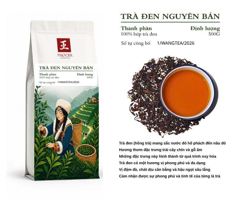 Trà Đen Nguyên Bản (Hồng Trà) 500g - MAOCHA - Trà Nguyên Bản - Giải Pháp Pha Chế Tinh Gọn