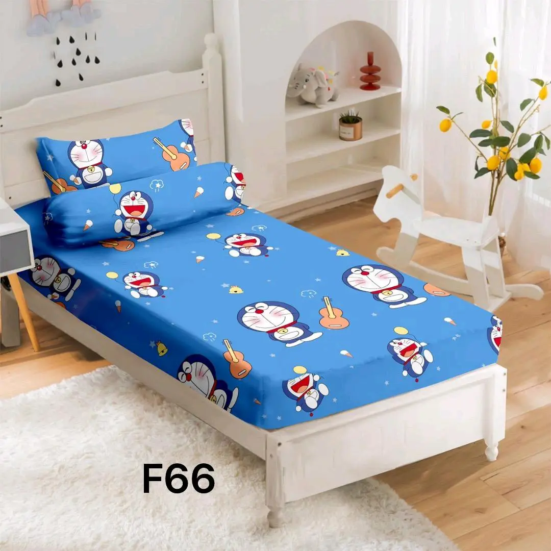 doraemon cadar bedsheet super single 1000 threads cotton set 3 in 1