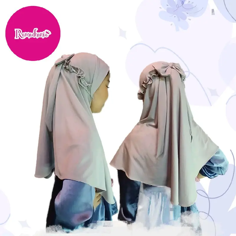hijab anak Pita ricis usia 4-9tahun 2