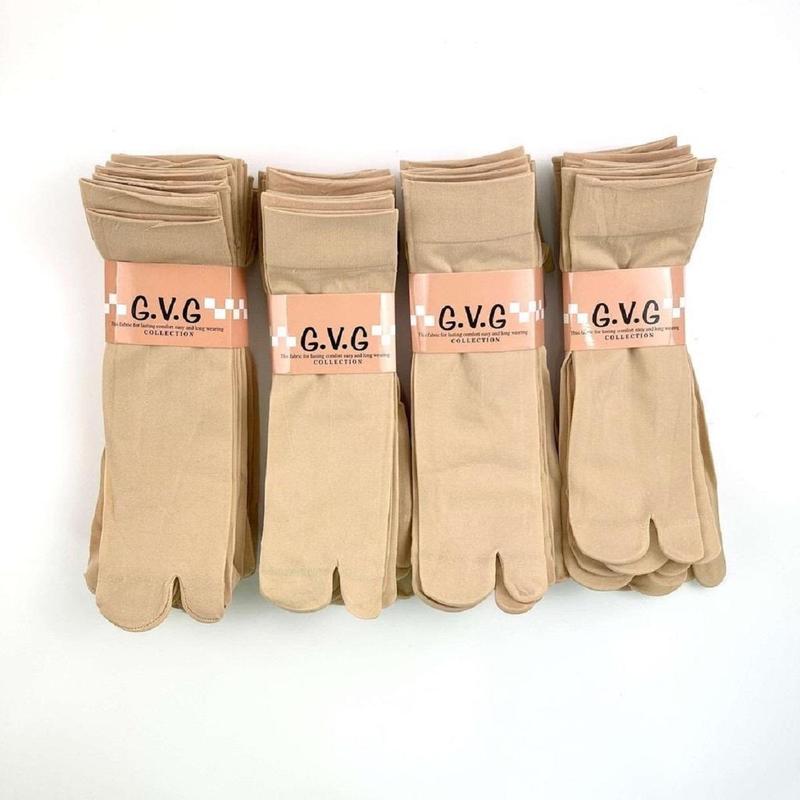 Set 10 đôi tất, vớ màu da GVG xỏ ngón siêu dai, dày dặn, chống nắng, ủ kem, giữ ấm, mềm mịn 1