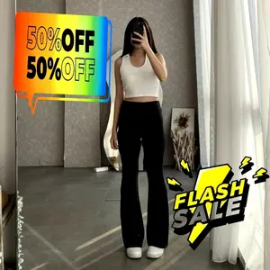 CELANA FIT AND FLARE PANTS CUTBRAY SCUBA PINGGANG HIGHWAIST BAHAN STRETCH MELAR ELASTIS KULOT CUTBRAY SCUBA