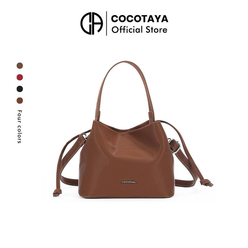 【Cocotaya]Chiếc túi thời trang nữ đơn giản và đa năng này có thể xách tay hoặc đeo chéo, hoàn toàn phù hợp với mọi phong cách thường ngày.