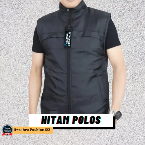 Rompi Motor Pria bikers / vest parasut Lapangan Outdoor tebal ukuran jumbo Casual Hitam Dewasa
