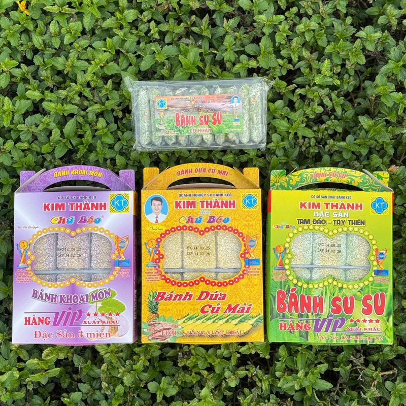 combo 3 bánh su su, bánh khoai môn, bánh dứa tam đảo ( tặng 1 bánh su su có hạt ) bánh su su đặc sản Tam Đảo 300g mix vị