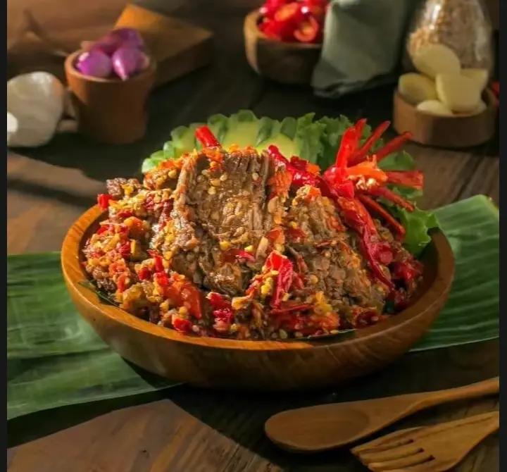 MamaFuji - Dendeng Kering Balado 100% Halal/Asli Dendeng Daging Sapi Nikmat Siap Santap/Dendeng Kering Balado Asli Padang 160g(BISA COD) 4