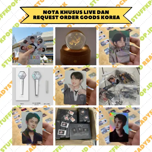 [MD EXO PHOTOCARD MERCH] NOTA KHUSUS LIVE DAN  REQUEST ORDER GOODS KOREA, ETALASE REQUEST KHUSUS CO LIVE