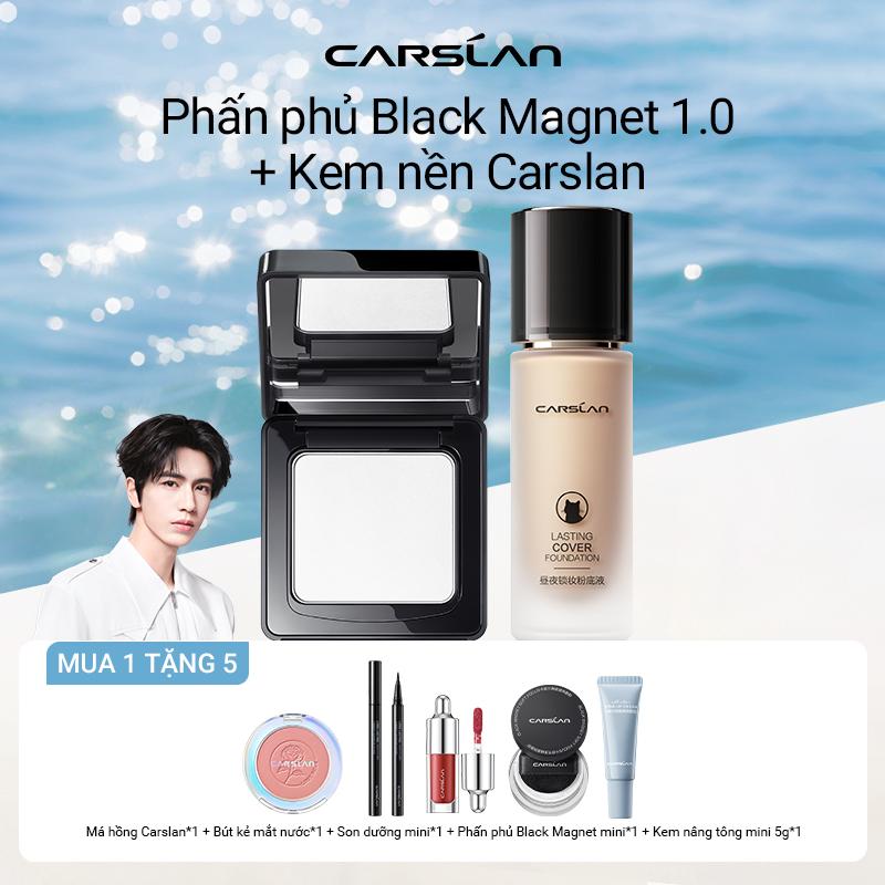 [CFV] Kem Nền Dạng Lỏng Carslan 30ml + Phấn Phủ Soft Mist Carslan 8g+[Mua 1 Tặng 4] Má hồng Carslan*1 + Bút kẻ mắt nước*1 + son tint mini*1 (màu ngẫu nhiên)+Phấn phủ Black Magnet mini*1+Kem nâng tông mini 5g*1