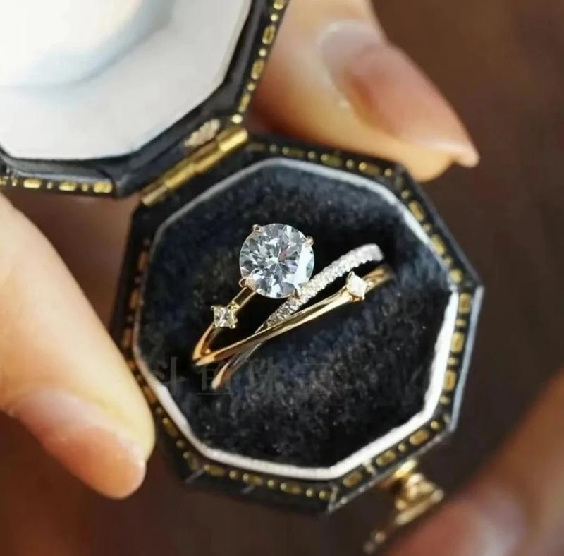 Product Introduction of Moissanite ring [Star Orbit Ring] 1 carat fashion classic Mosaic 5