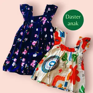 ( 9 ribuan ) DRESS ANAK MOTIF BUNGA RAYON ROTARI | DASTER ANAK