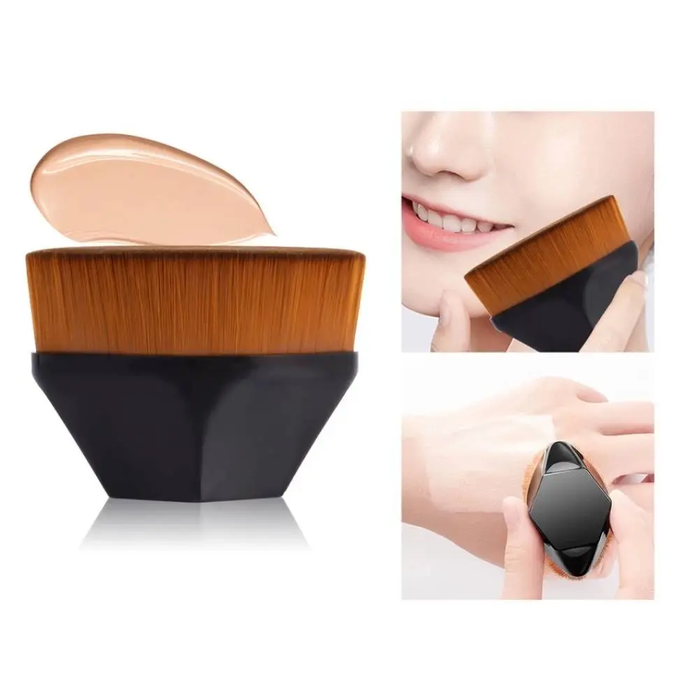 Kabuki Brush Makeup Brush For Foundation Flawless And Full Coverage Finish Kuas Hijau