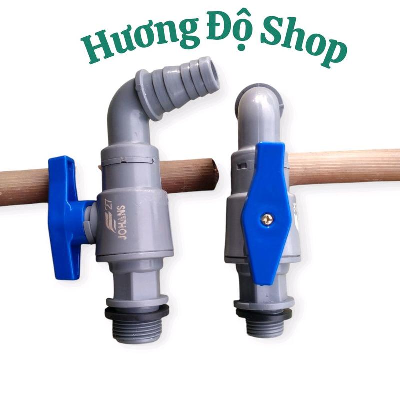 JOHANS Vòi Vườn PVC Dày Dặn Phi 21 & 27 Tay mở 1 chiều đầu vòi xoay 360 độ Cho Việc Tưới Cây Linh Hoạt Hơn Chất Liệu Bền Bỉ Không Bị Ăn Mòn
