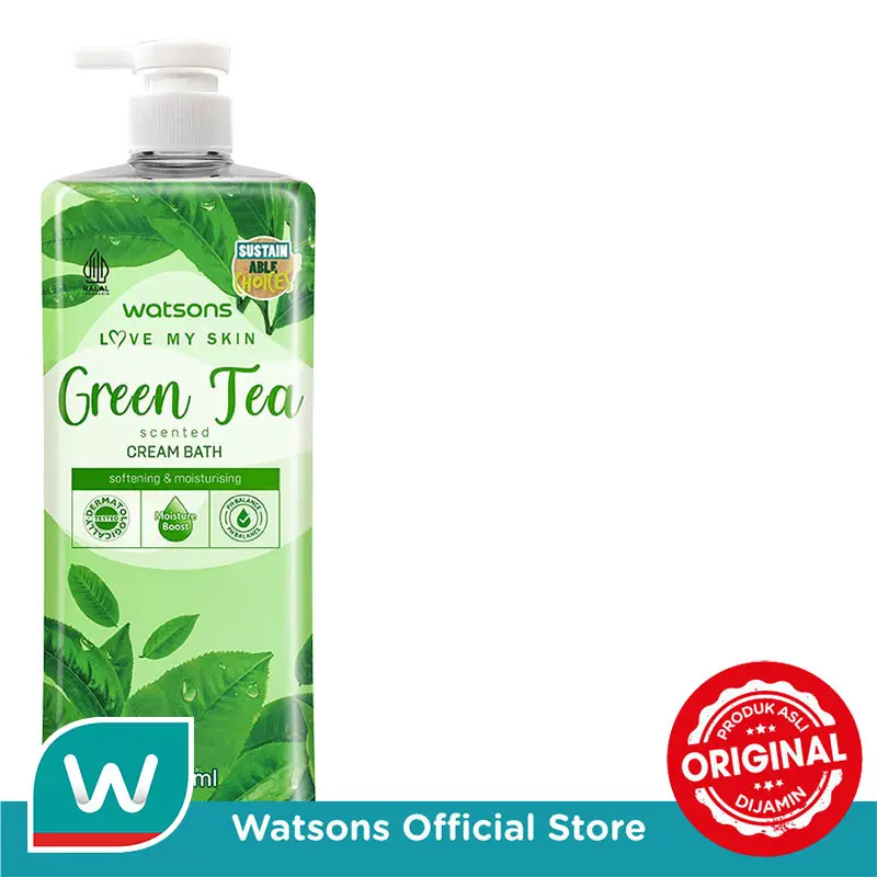 Watsons Green Tea Scented Cream Bath 1000ml 1