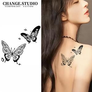 Hình Xăm Tạm Thời, Thiết Kế Hình Xăm Bướm, Kéo Dài Trong 15 Ngày, Không Thấm Nước, Không Lo Bị Ma Sát, Với Miếng Dán Hình Xăm tattoo  sticker