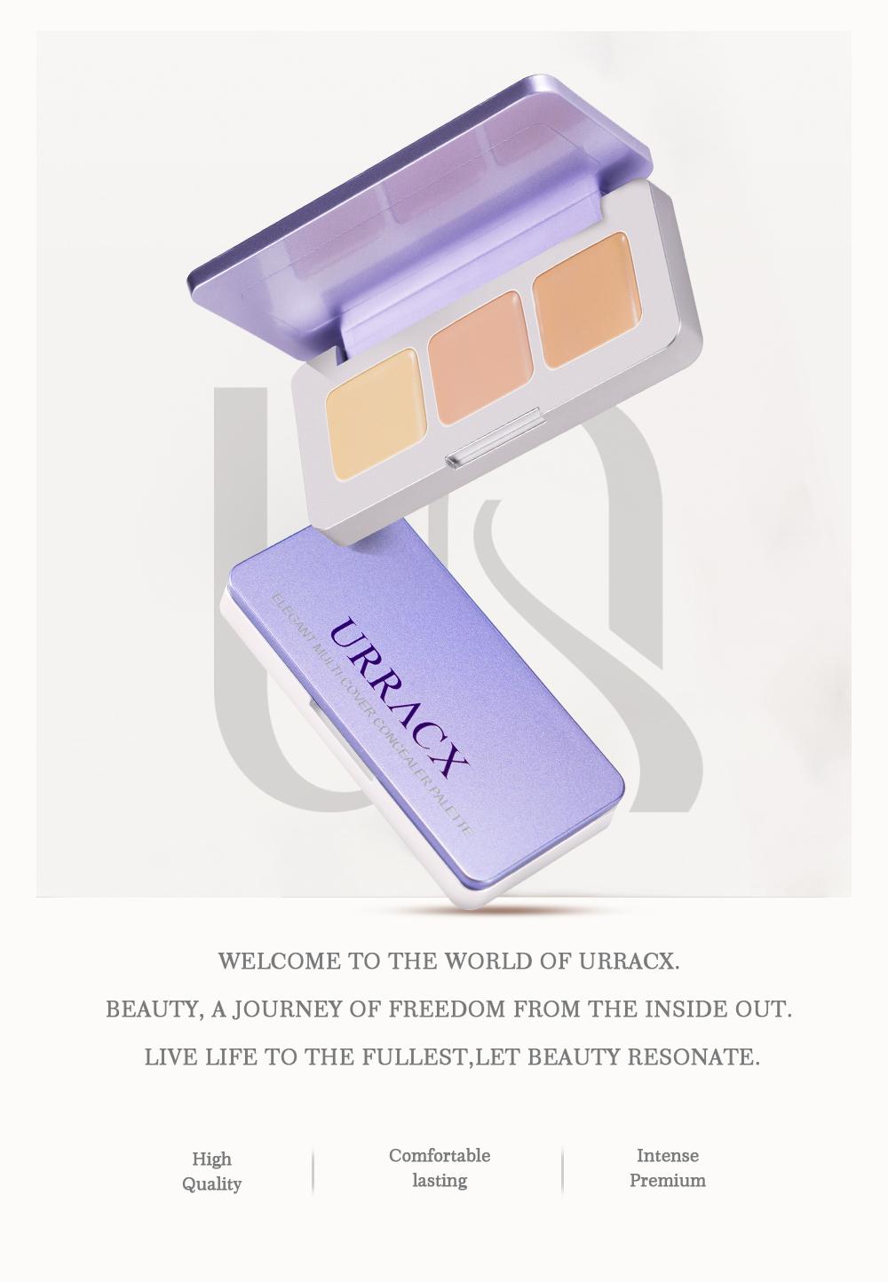 Urracx Concealer Palette Highlighter Contour 3 Warna--Concealer Urracx Concealer Palette Highlighter Contour 3 Warna--Concealer