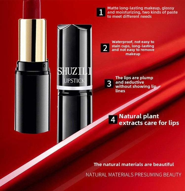 Product Introduction of Round tube lipstick lipstick moisturizing models moisturizing easy to color not easy to fall cosmetics Gloss Lipgloss Makeup Glossy 23