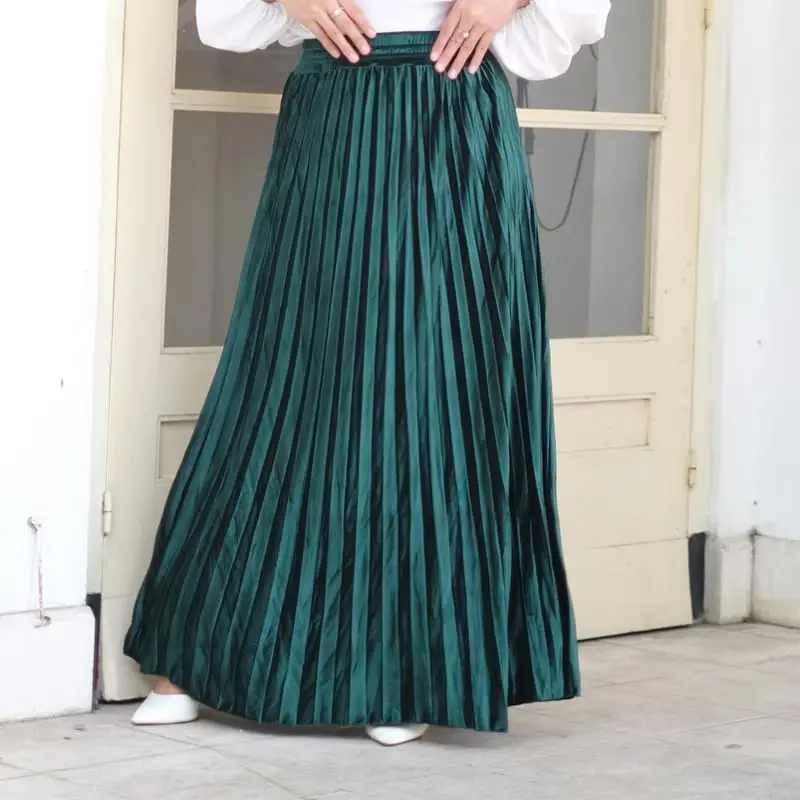 ROK PLISKET BLUDRU PANJANG PREMIUM IMPORT / ROK PLEATED BLUDRU Mewah 0