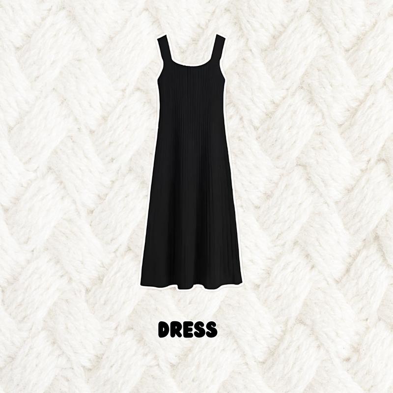 One Set 2in1 Setelan Wanita Korean Style Nyaman (Dress dengan Long Outer) KK77 Baju Fit 3