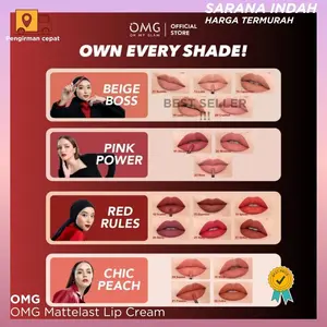 OMG OH MY GLAM Matte Kis Lip Cream 3.5 gr Last Lip Cream BPOM Halal
