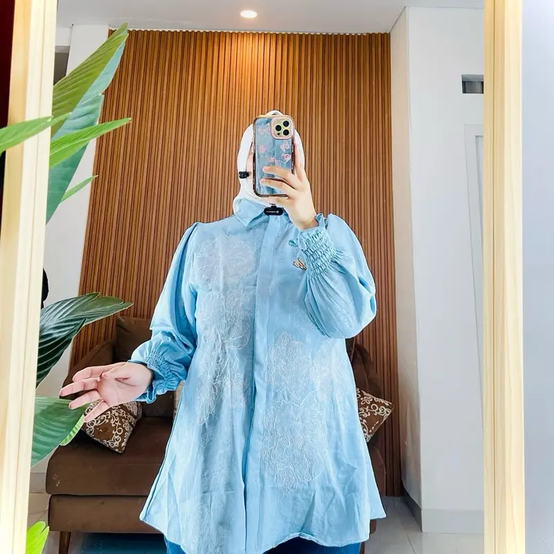 Atasan wanita terbaru//kemeja katun lembut bordir hayda 7