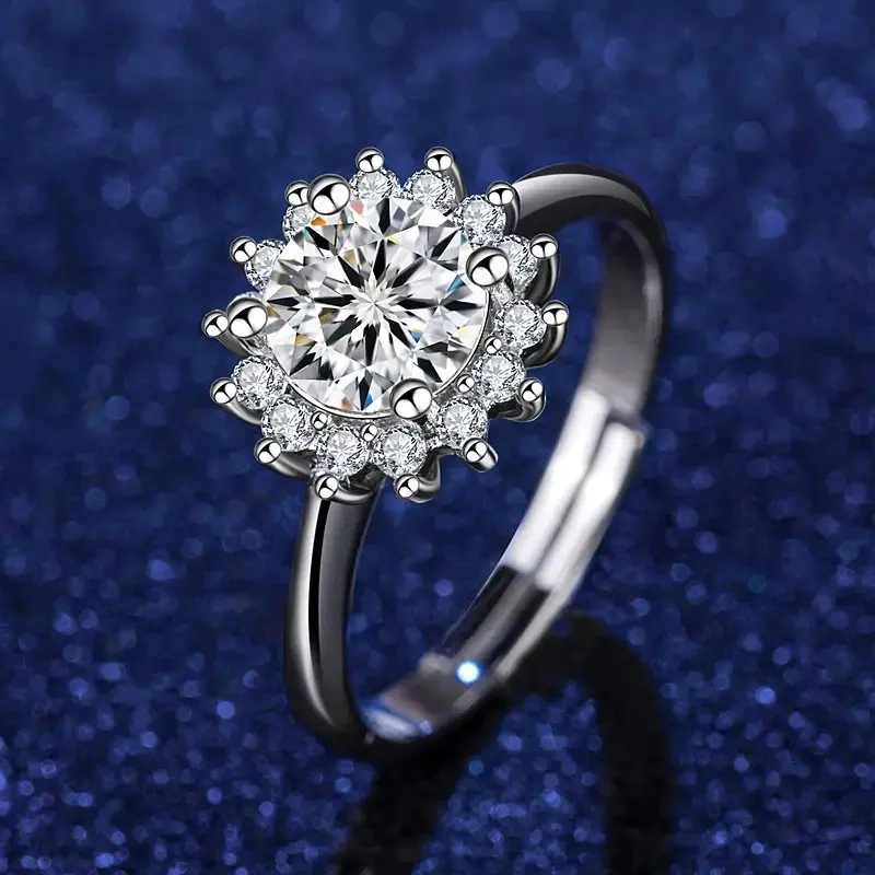 Permata Bening Cincin Wanita Perhiasan Mewah Cantik Elegan Estetik Ring Adjustable Dengan Diamond Zirconia Original ( garansi 1 tahun) Anti karat, Anti Luntur