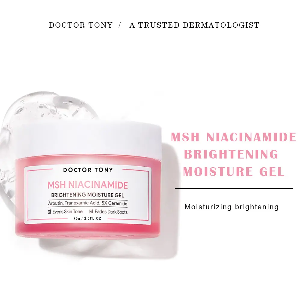 DOKTOR TONY-Niacinamide Gel, krim kecantikan pelembap, MSH, niacinamide, 70g Skincare Kulit Pelembab