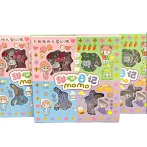 GROSIR ( PAKET 2 BOX ) 200 Lembar Stiker Motif Kartun Korea Lucu Anti Air Dekorasi Handbook Scrapbook DIY