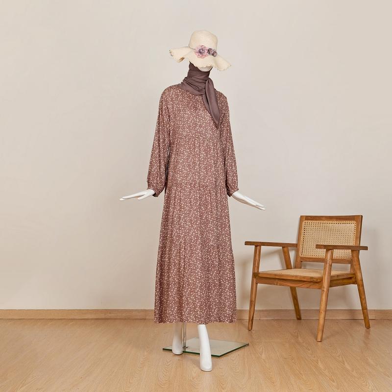 Masayu Dress Busui Gamis Bahan Rayon Viscose Size S-XL Muslim Nyaman 3