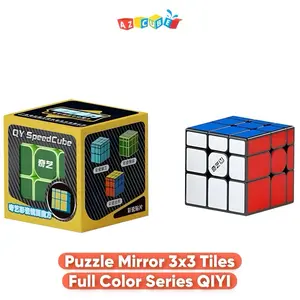 Mainan Anak Puzzle Cube Mirror 3x3 Qiyi Tiles FULL COLOR SERIES QIYI