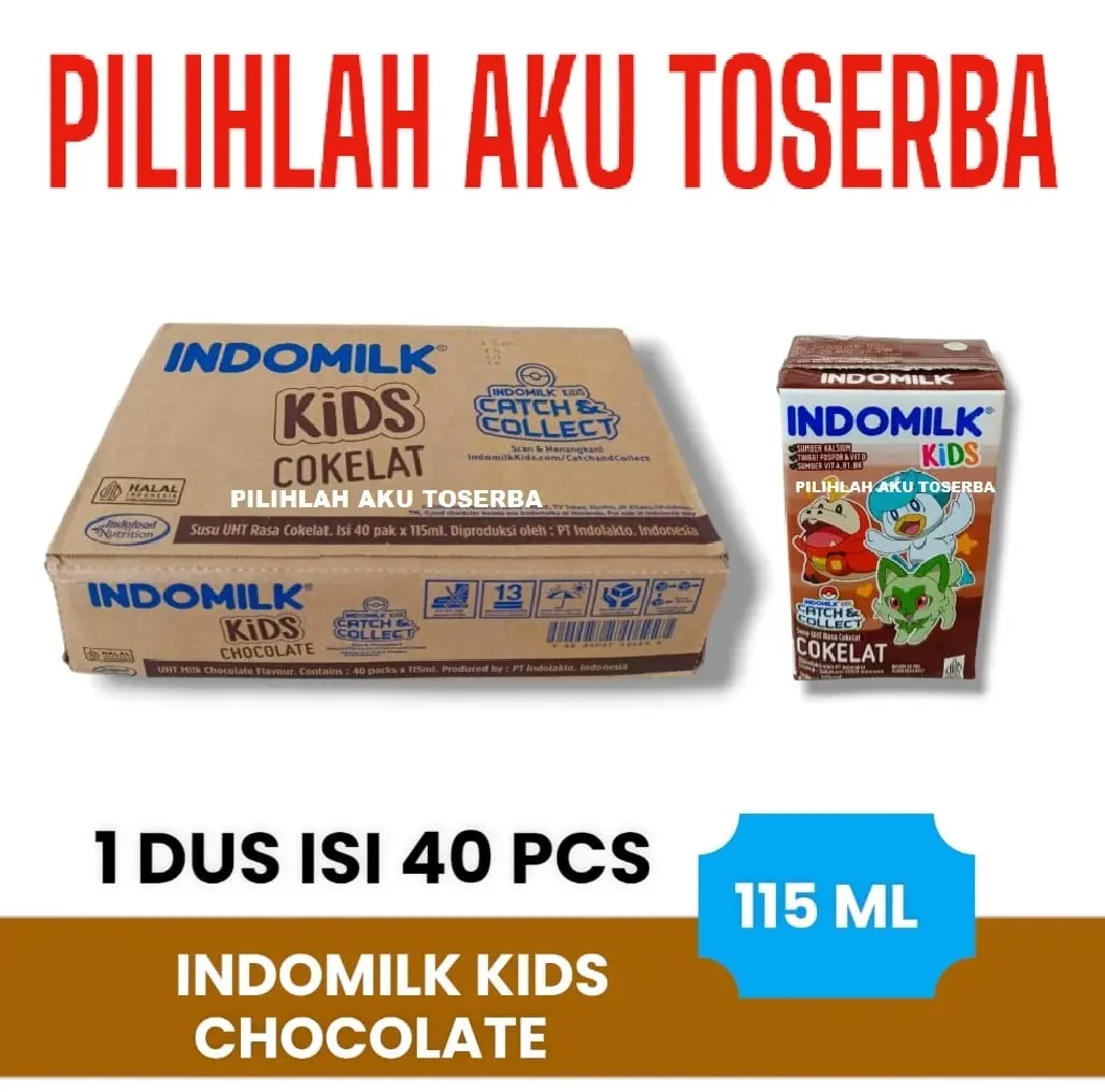 Susu INDOMILK KIDS COKLAT (Cokelat) UHT - 115 ml (1 DUS ISI 40)