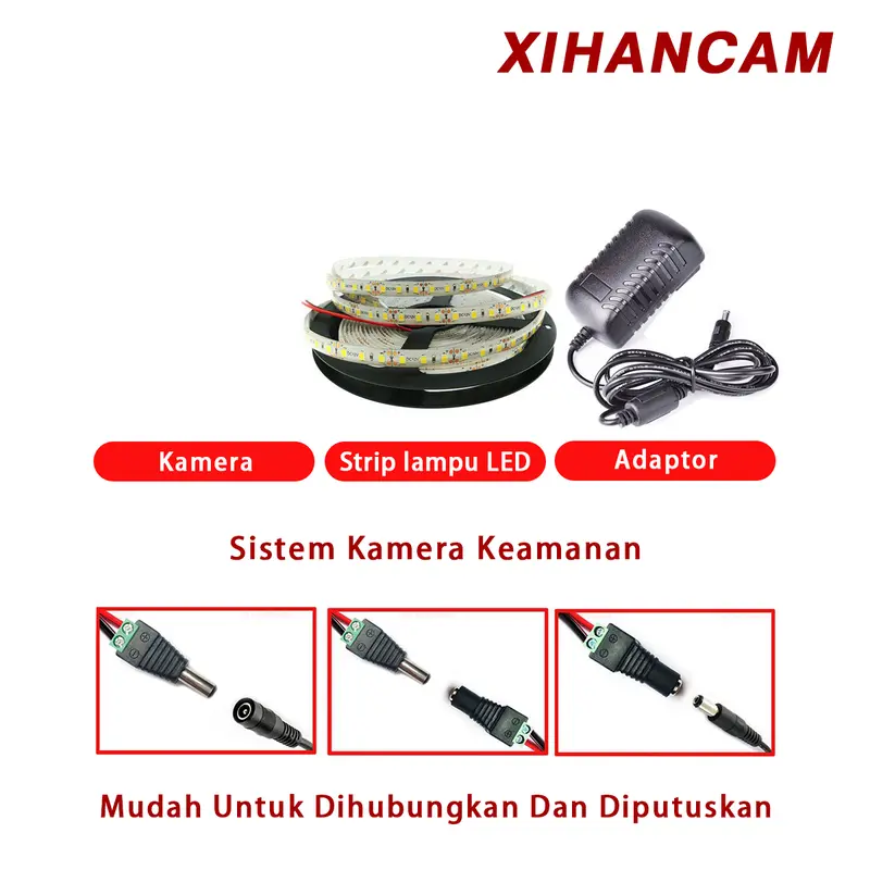 XIHANCAM Konektor Jack DC Male Female Konektor CCTV Ke CCTV Jack Sambungan Konektor Kabel DC CCTV 6