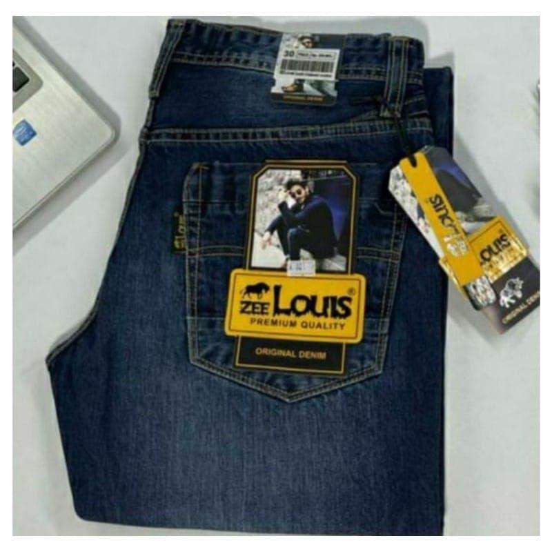 celana panjang jeans ZEE LOUIS 100% original/celana jeans zee Louis pria terbaru terpopuler Hitam Distro Denim
