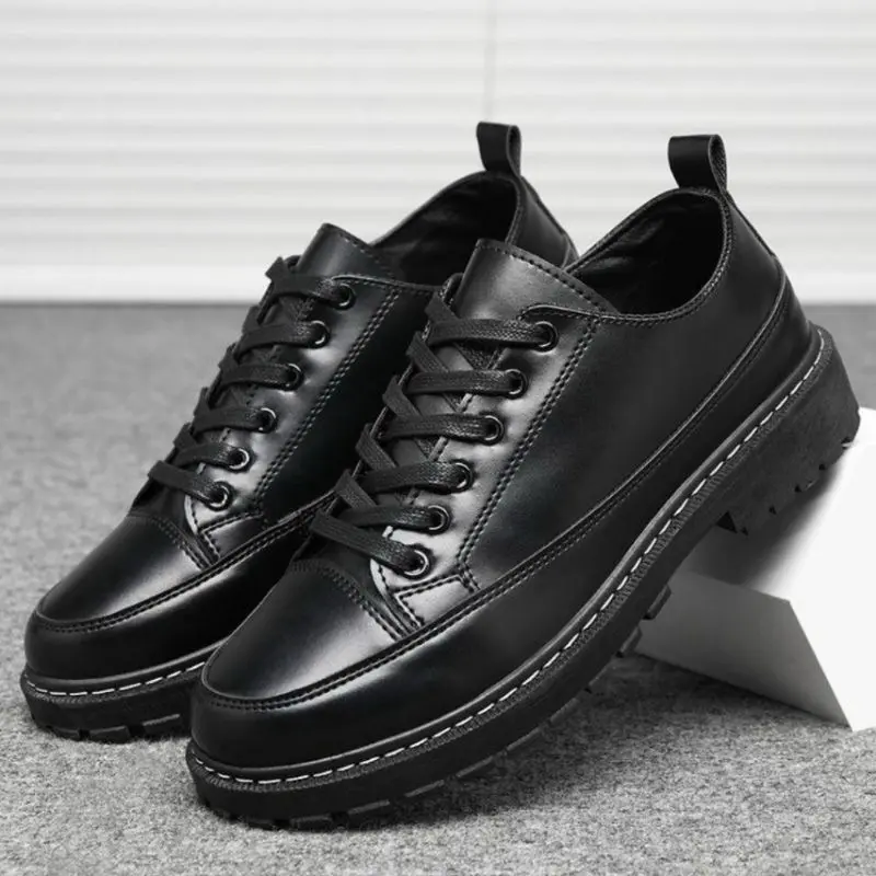 SEPATU DOCMART HITAM PRIA SEPATU FORMAL KERJA KANTOR PANTOFEL CASUAL Shoes Kasual Kasual Black Rubber Manis Formal Shoes 2