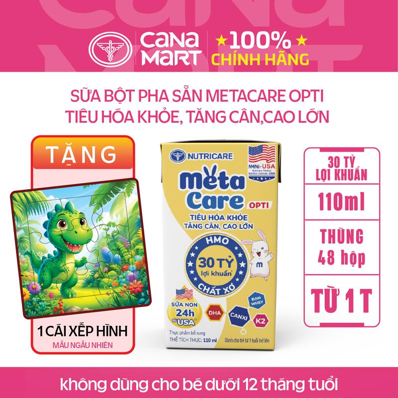  Sữa Nutricare Metacare Opti dinh dưỡng cho bé thấp còi 110ml bổ sung 30 tỷ lợi khuẩn Men Vi Sinh 