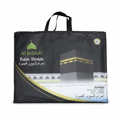Kain Ihram Pria Dewasa JUMBO Putih Ukuran 110×280cm Perlengkapan Haji Umroh Nyaman Bebas Gerak Big Size
