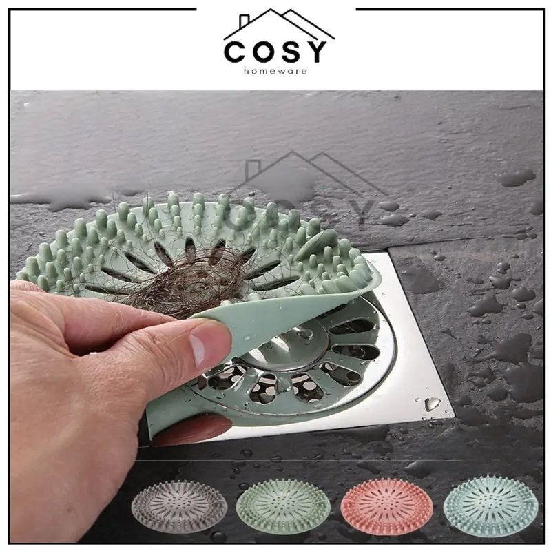 COSY Saringan Rambut Kamar Mandi / Saringan Wastafel Dapur / Filter Saluran Silikon 2