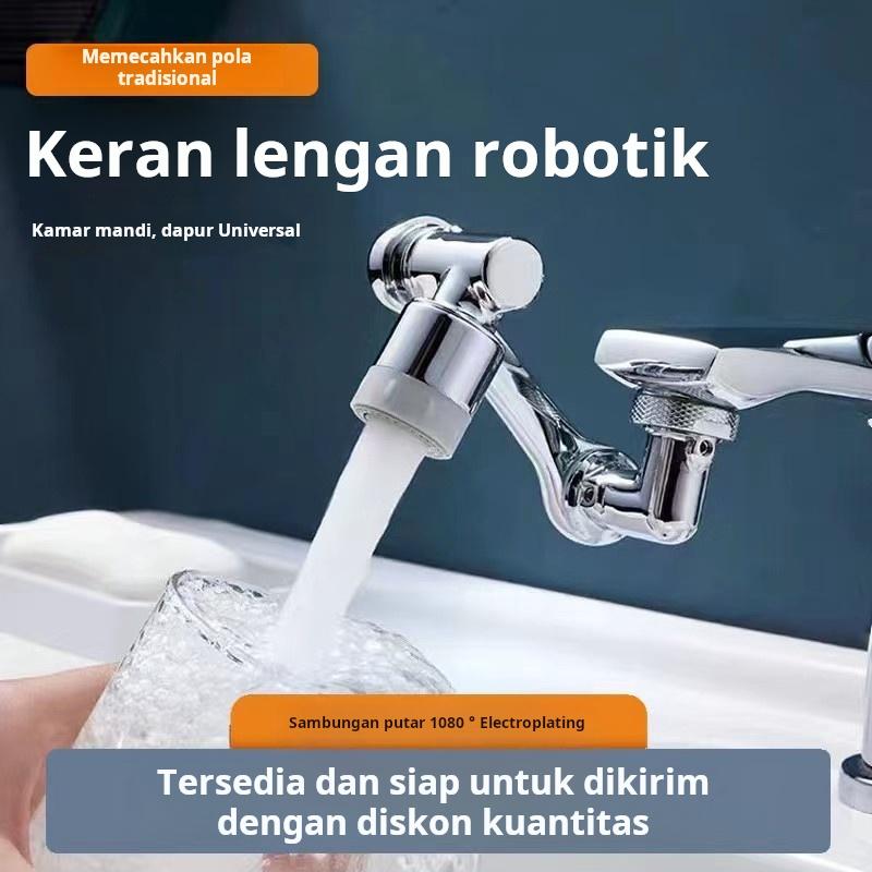 Ekstensi keran dapur, lengan robot universal, keran, adaptor multifungsi wastafel, aerator anti percikan