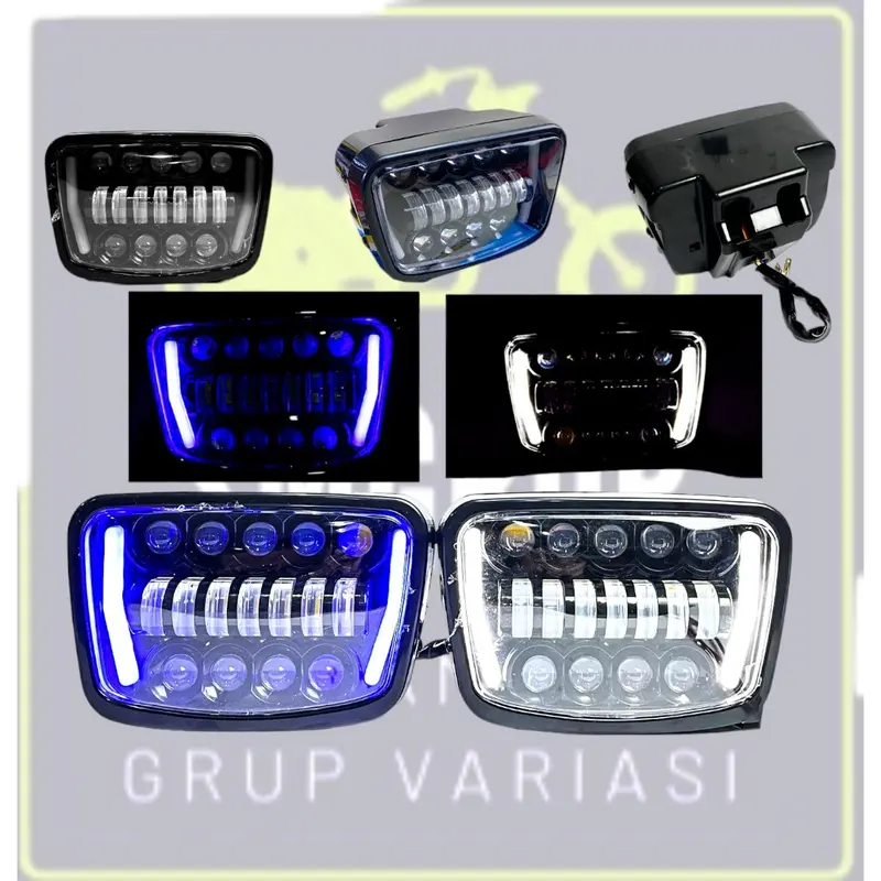 Lampu Daymeker Rx king Oval lis Hitam Lis Crome Motorcycle Daymaker 7