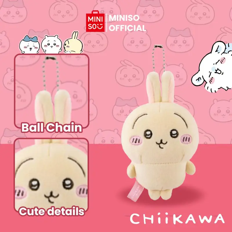 Miniso x Chiikawa Collection Plush Pendant Liontin Tas Gambar Lucu Gantung di Tas Gantungan Kunci Koper Bag Charm dan Barang Lainnya Boneka Hadiah 0