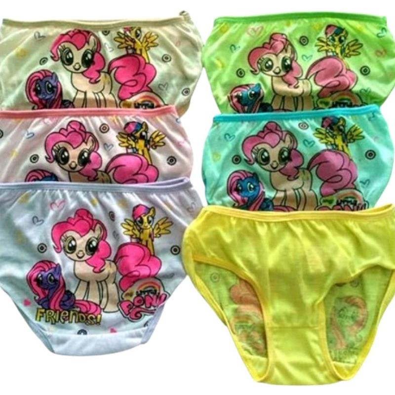 [6pcs,12pcs]Celana Dalam Anak Cewek Essen Katun Karakter S-M-L-XL - Pakaian Fashion Motif 5